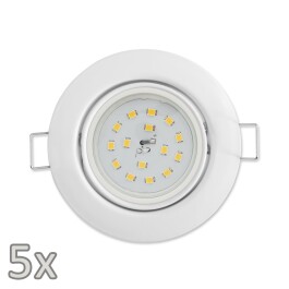 Einbauleuchten-Set McShine 5xRahmen 5xLED-Strahler 5W...