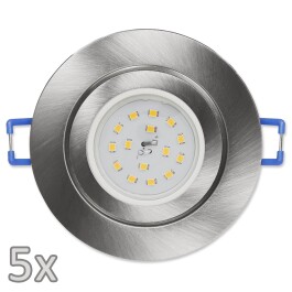 Einbauleuchten-Set McShine 5xRahmen 5xLED-Strahler 5W...