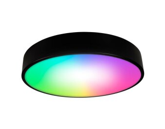 Wifi LED-Deckenleuchte McShine 35W 4.450lm Ø40cm CCT+RGB schwarz