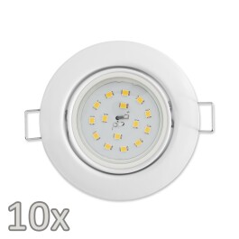 Einbauleuchten-Set McShine 10xRahmen 10xLED-Modul 5W...