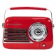 Tragbares Nostalgie Radio FREESOUND-VR40R mit Bluetooth USB & FM 30W rot