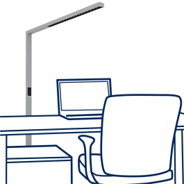 Office-Leuchte ROLF KERN Clever-Pro mit Touch Display PIR...