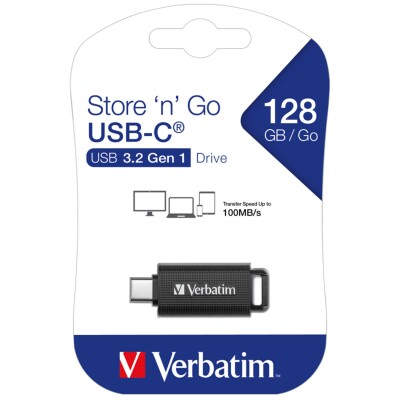 USB-C 3.2 Stick Verbatim 128GB Speicher Store n Go Typ C,Schiebemechanismus