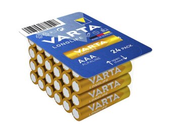Micro-Batterie VARTA Longlife Alkaline Typ AAA LR06 1,5V 24er Pack