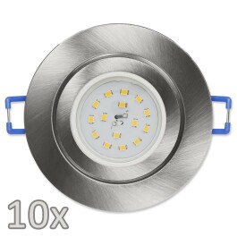 Einbauleuchten-Set McShine 10xRahmen 10x LED-Modul 5W...