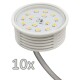 Einbauleuchten-Set McShine 10xRahmen 10x LED-Modul 5W 400lm 230V Edelstahl