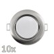 Einbauleuchten-Set McShine,10xRahmen 10xLED-Modul 5W 440lm 230V Edelstahl