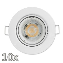 Einbauleuchten-Set McShine 10xRahmen 10xLED-Modul 5W...