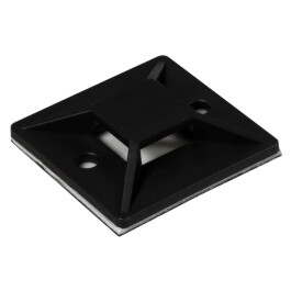 Kabelsockel McPower für Kabelbinder 40x40mm schwarz...