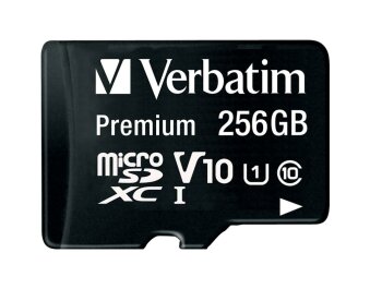 Micro SDHC Card Verbatim 256GB Speicherkapazität...