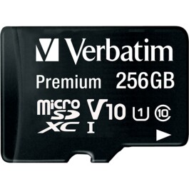 Micro SDHC Card Verbatim 256GB Speicherkapazität...