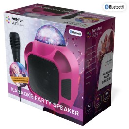 Bluetooth Karaoke- Lautsprecher mit Mikrofon,12000mAh Akku Mini USB AUX Pink