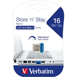 Nano USB-Stick Store n Stay Verbatim 16GB Speicher Typ-A...