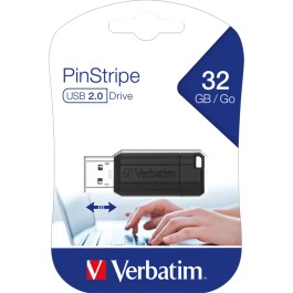 USB 2.0 Stick Verbatim 32GB Speicher PinStripe...