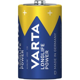 Mono-Batterie VARTA Longlife Power Alkaline Typ D LR20 1,5V 4er Pack