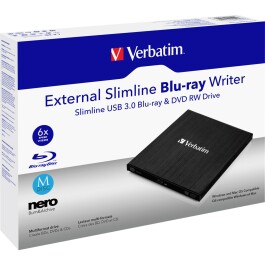 Externer Blu-Ray Recorder Verbatim Slimline USB 3.0 inkl....