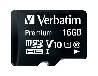 Micro SDHC Card Verbatim 16GB Speicherkapazität...