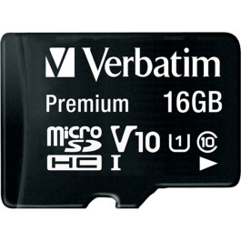 Micro SDHC Card Verbatim 16GB Speicherkapazität...