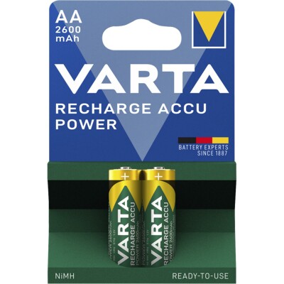 Mignon-Akku VARTA Typ AA NiMH-Akku HR06 1,2V/2600 mAh Pre-charged 2er Pack