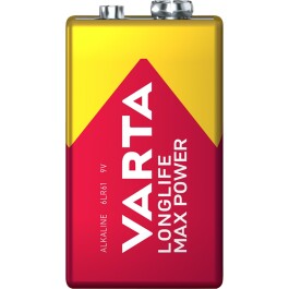9V-Block Batterie VARTA  Longlife Max Power Alkaline...