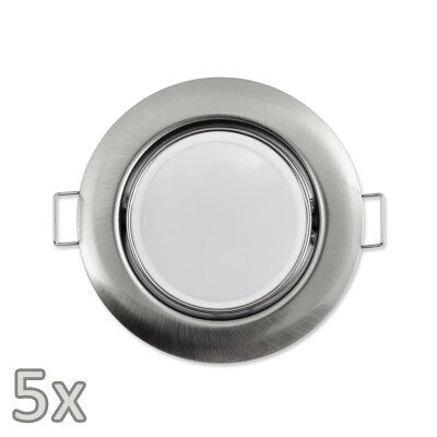 Einbauleuchten-Set McShine 5xRahmen 5xLED-Modul 5W 440lm 230V Edelstahl