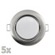Einbauleuchten-Set McShine 5xRahmen 5xLED-Modul 5W 440lm 230V Edelstahl