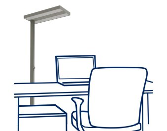 LED-Schreibtisch-Stehleuchte ROLF KERN...