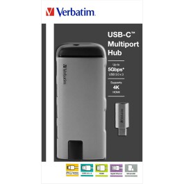 USB-C Multiport-Hub von Verbatim USB 3.0 HDMI SD Ethernet...