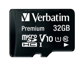 Micro SDHC Card Verbatim 32GB Speicherkapazität...