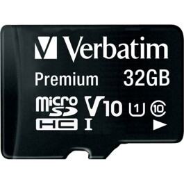 Micro SDHC Card Verbatim 32GB Speicherkapazität...