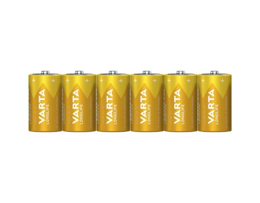 Mono-Batterie VARTA Longlife Alkaline Typ D LR20 1,5V 6er Pack