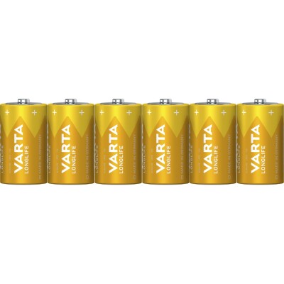 Mono-Batterie VARTA Longlife Alkaline Typ D LR20 1,5V 6er Pack