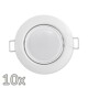 Einbauleuchten-Set McShine 10xRahmen 10xLED-Modul 3W 265lm 230V weiß