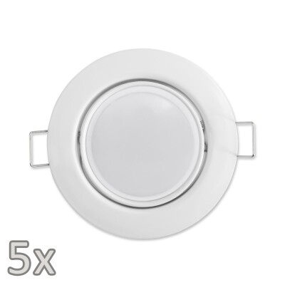 Einbauleuchten-Set McShine 5xRahmen 5xLED-Modul 3W 265lm 230V weiß