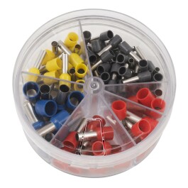 Aderendhülsen-Sortiment McPower isoliert 4-16mm² 100 Stück