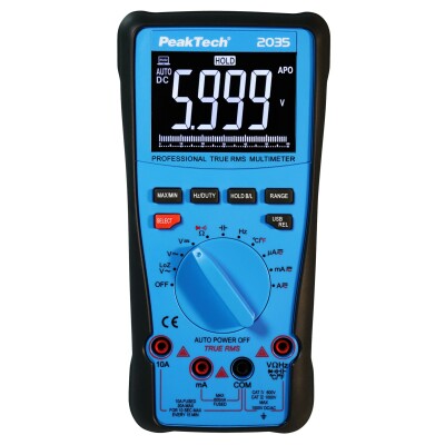 Digital Multimeter PeakTech P2035 6000 Counts 1000V True RMS USB