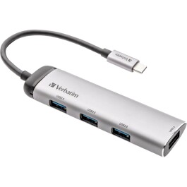 USB-C Multiport-Hub von Verbatim USB 3.2 15cm Kabel