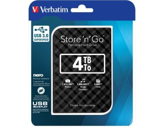 Externe Festplatte Store n Go Verbatim 4 TB Speicher USB...