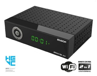 Edision picco S2 pro Full HD SAT Receiver mit WLAN schwarz