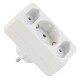 Steckdosenadapter McPower 2x Euro 1x Schutzkontaktdose