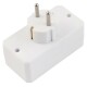 Steckdosenadapter McPower 2x Euro 1x Schutzkontaktdose