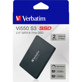 SSD 2TB Verbatim SATA-III 6,35cm (2,5) Vi550 (R) 550MB/s (W) 500MB/s