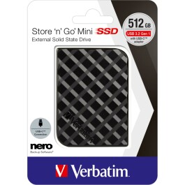 SSD 512GB Verbatim USB 3.2 Typ A-C Store n Go Mini (R)...