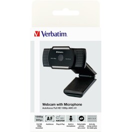 Webcam Verbatim AWC-01- Full-HD 1080p schwarz 2560x1440...