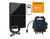 Balkonkraftwerk 800W/810W + 3m Kabel mit Schuko Stecker (Rahmen schwarz)