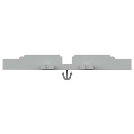 Befestigungsadapter WAGO 1-fach für Durchgangsverbinder mit Hebel,Rastfuß,grau