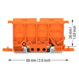 Befestigungsadapter WAGO 22x66mm Schraubmontage orange