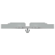 Befestigungsadapter WAGO 3-fach für Durchgangsverbinder mit Hebel,Rastfuß,grau
