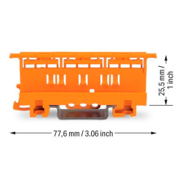 Befestigungsadapter WAGO 4mm² Schraubmontage orange