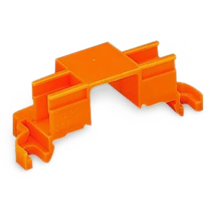 Befestigungsadapter WAGO für 4 Steckplätze Schraubmontage orange